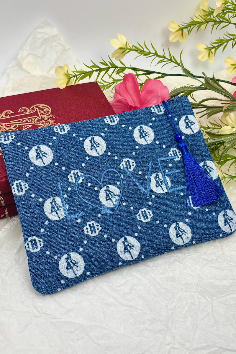 Grossiste ÉLINE L'ATELIER - Trousse à maquillage en coton jean