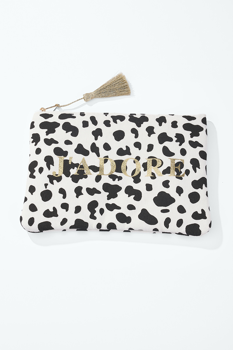 Wholesaler ÉLINE L'ATELIER - “J’adore” Print Makeup Bag 20x15 cm