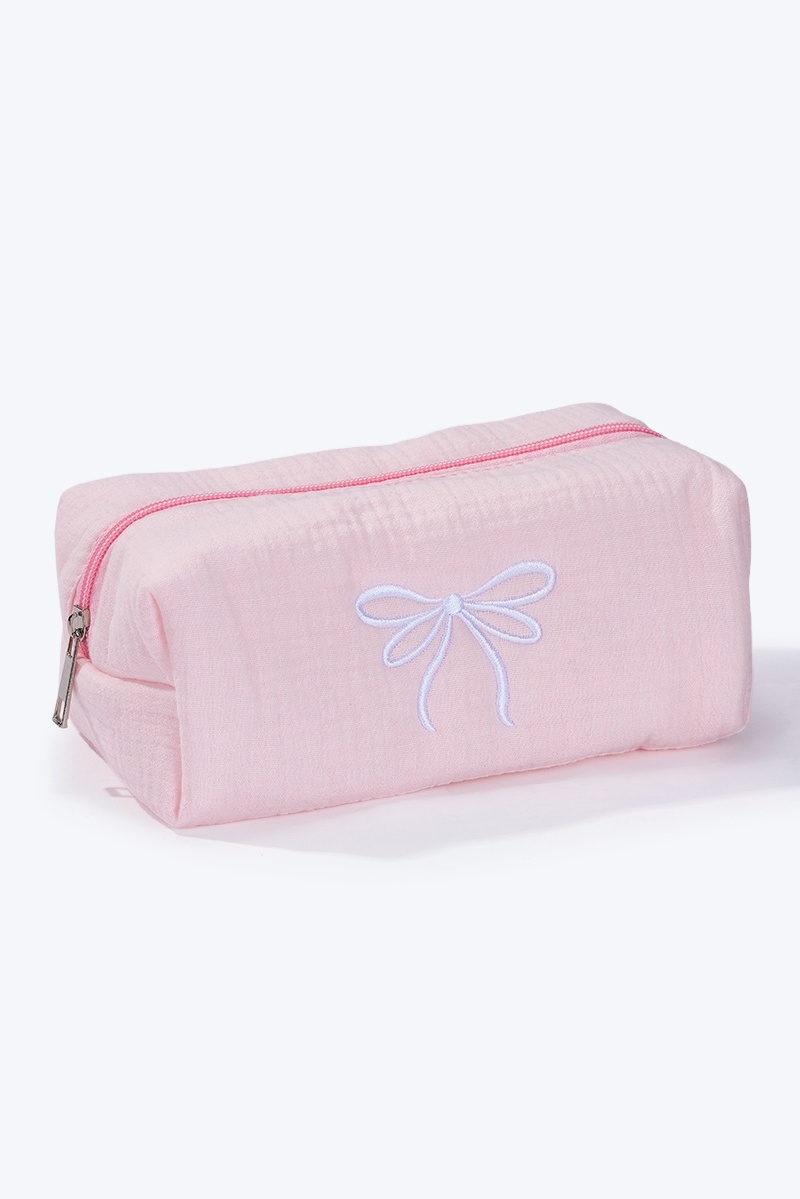Mayorista ÉLINE L'ATELIER - Neceser Rosa con Lazo Bordado