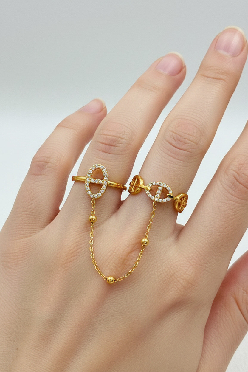 Grossiste Ella Ella - BAGUE REGLABLE EN ACIER INOXYDABLE