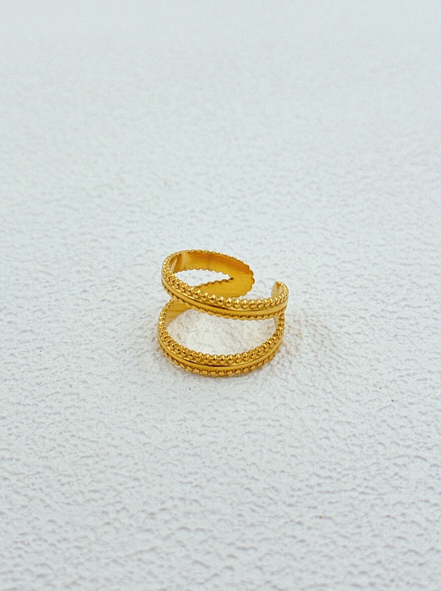 Grossiste Ella Ella - BAGUE REGLABLE EN ACIER INOXYDABLE