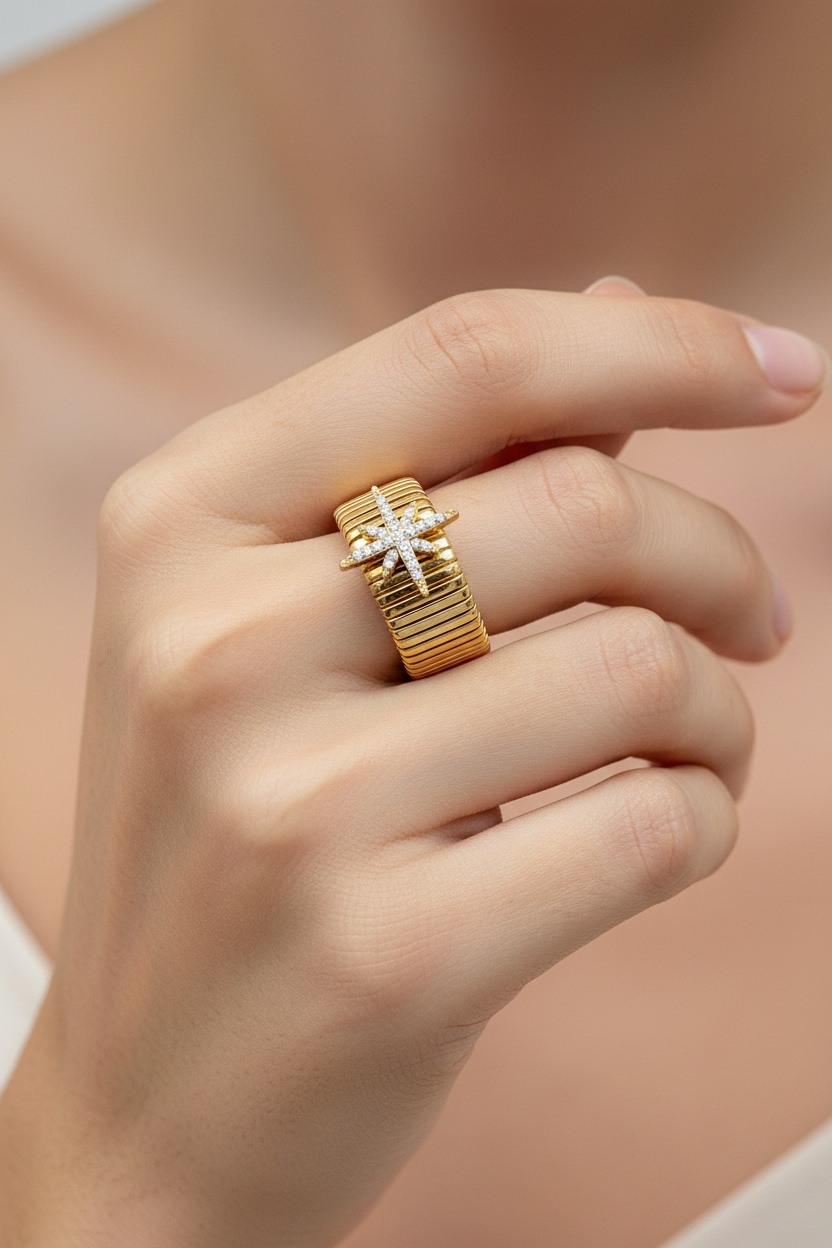 Mayorista Ella Ella - ANILLO AJUSTABLE DE ACERO INOXIDABLE