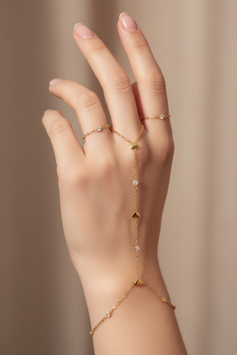 Grossiste Ella Ella - BRACELET CHAÎNE MAIN EN ACIER INOXYDABLE
