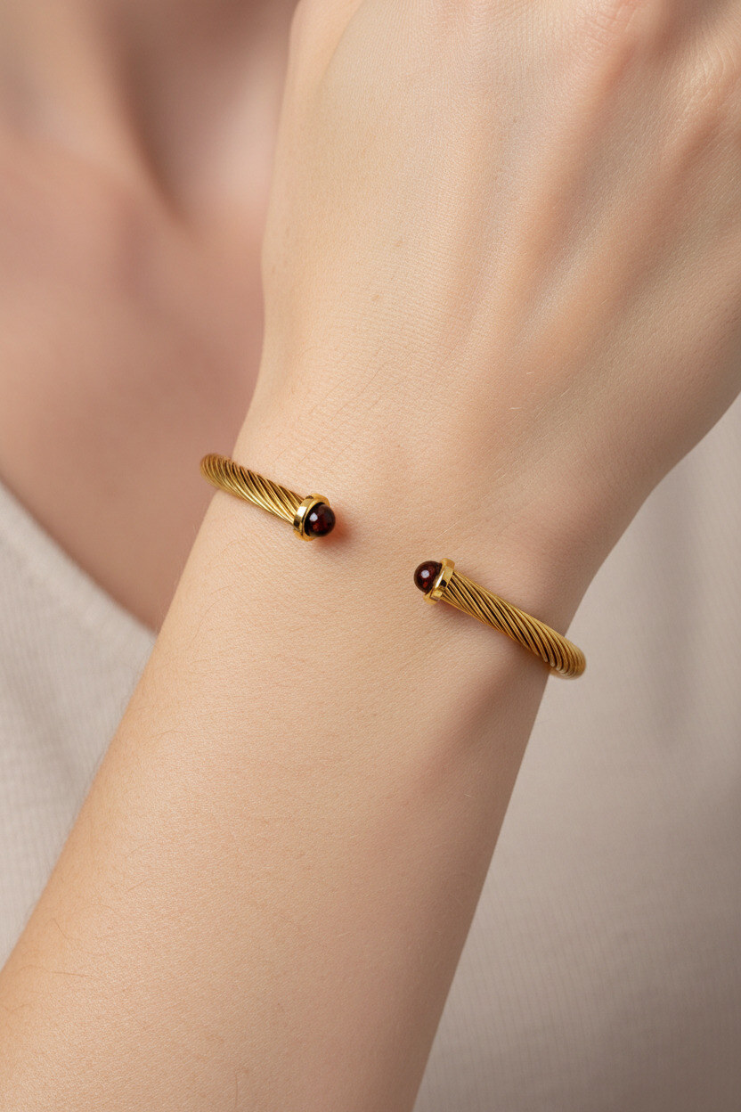 Mayorista Ella Ella - PULSERA RÍGIDA DE ACERO INOXIDABLE
