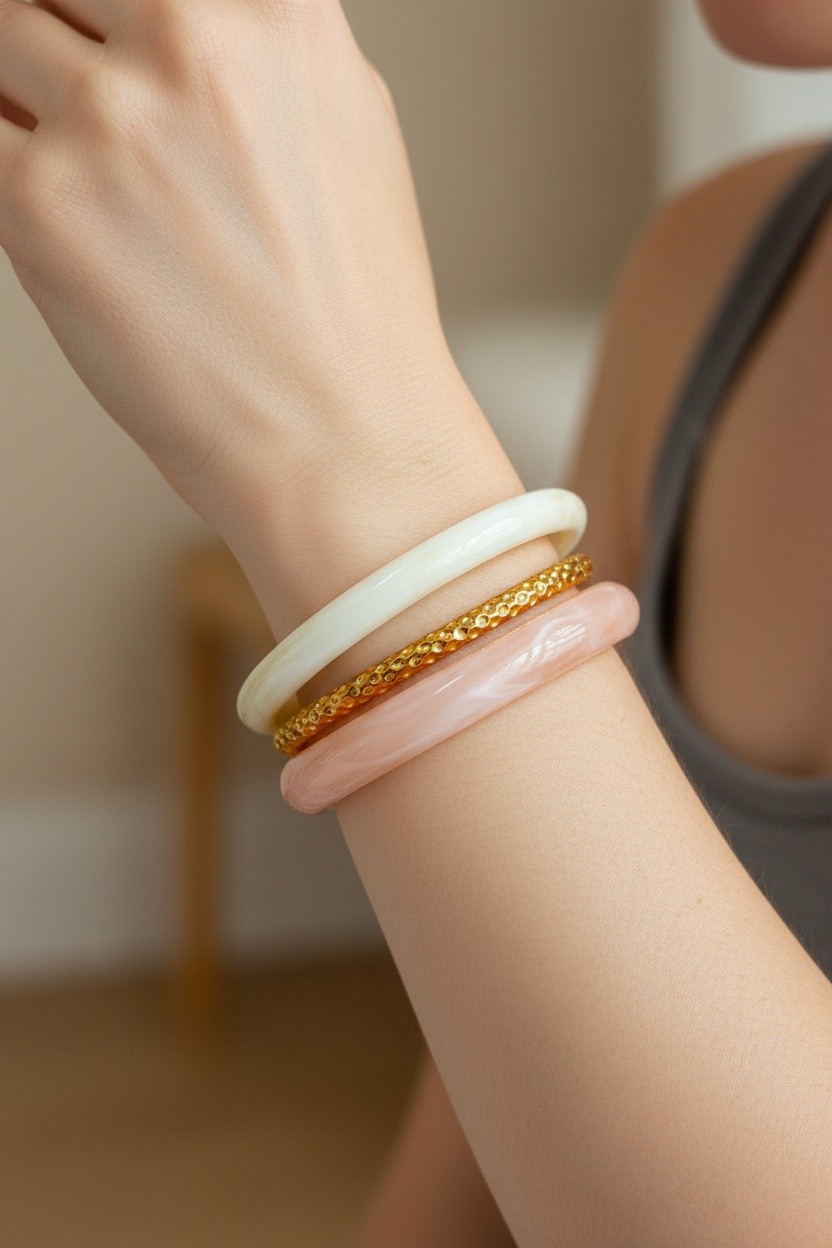 Grossista Ella Ella - BRACCIALE IN RESINA E ACCIAIO INOSSIDABILE