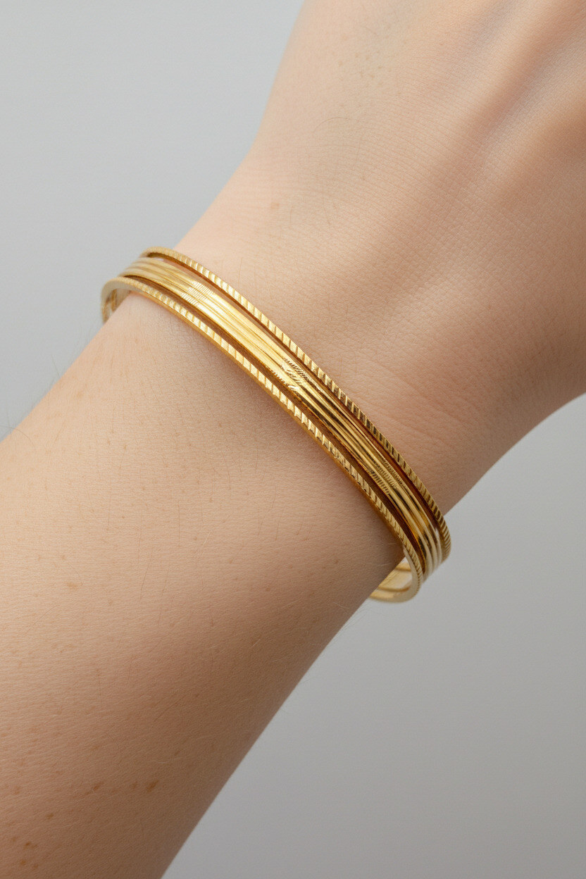 Mayorista Ella Ella - PULSERA RÍGIDA DE ACERO INOXIDABLE