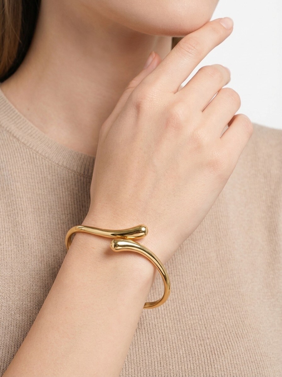 Mayorista Ella Ella - PULSERA RÍGIDA DE ACERO INOXIDABLE