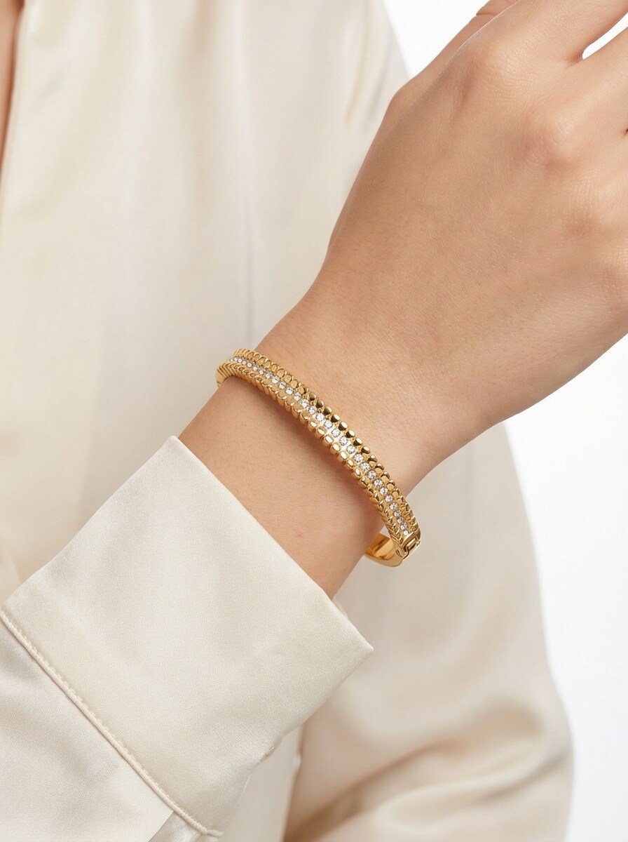 Grossista Ella Ella - BRACCIALE RIGIDO IN ACCIAIO INOSSIDABILE
