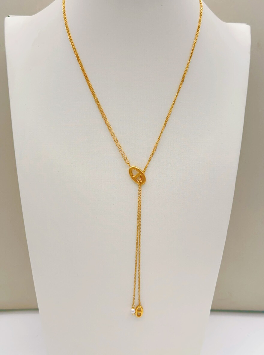 Wholesaler Ella Ella - Y-SHAPED STAINLESS STEEL NECKLACE