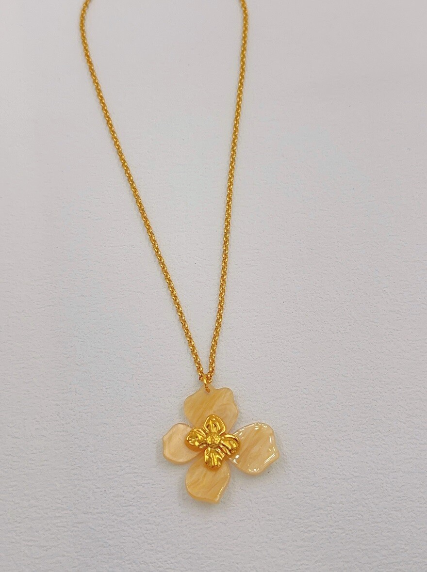 Mayorista Ella Ella - COLLAR DE FLOR DE ACERO INOXIDABLE