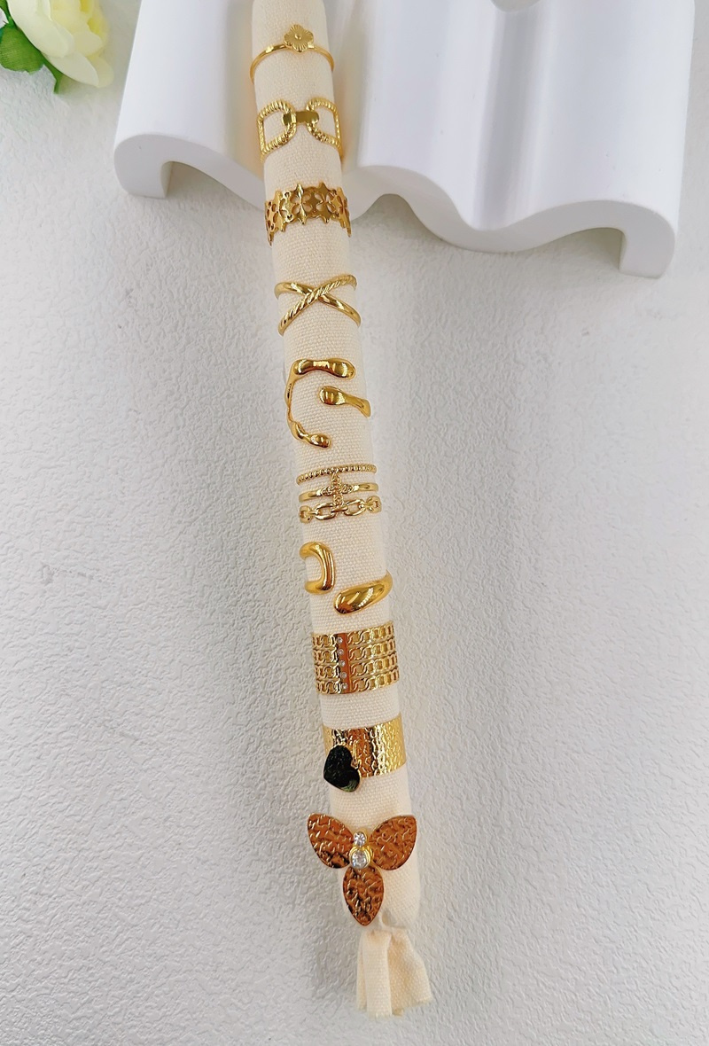 Großhändler Ella Ella - SET AUS 10 VERSTELLBAREN EDELSTAHLRINGEN