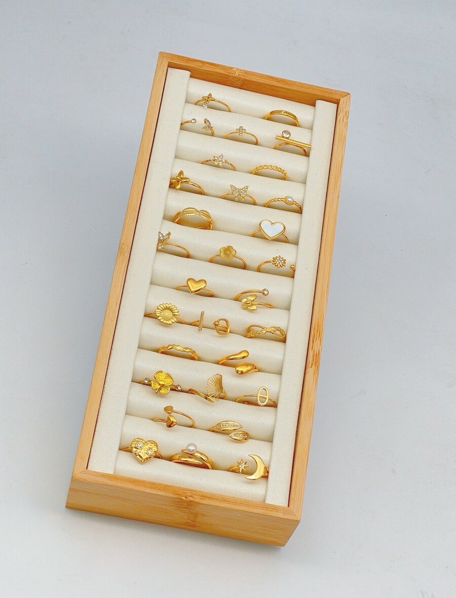 Großhändler Ella Ella - SET AUS 10 VERSTELLBAREN EDELSTAHLRINGEN