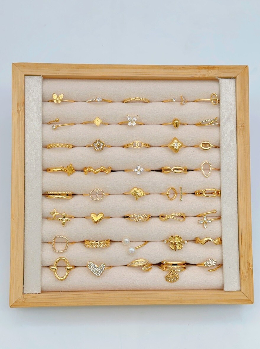 Großhändler Ella Ella - SET AUS 10 VERSTELLBAREN EDELSTAHLRINGEN