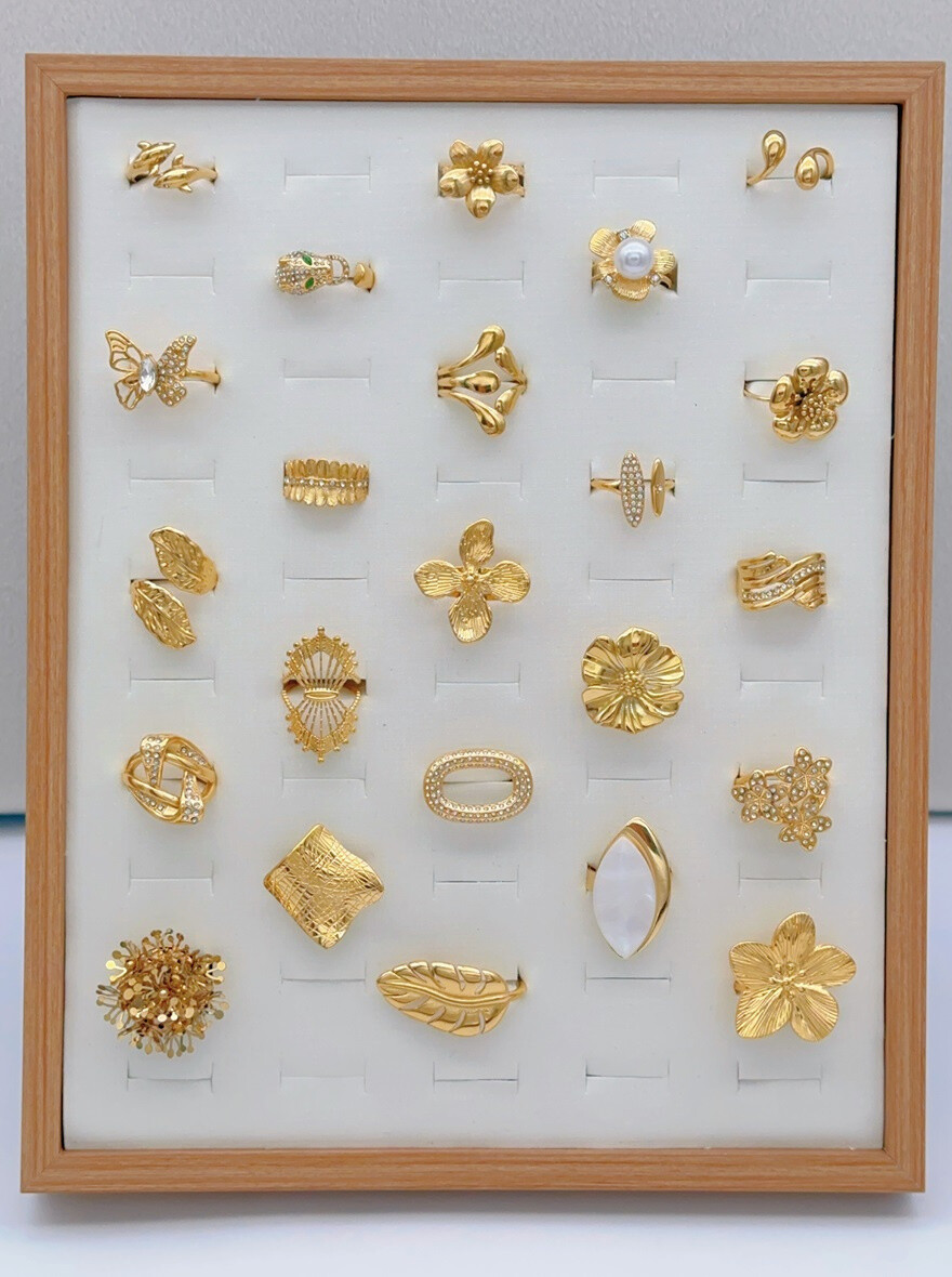 Großhändler Ella Ella - SET AUS 10 VERSTELLBAREN EDELSTAHLRINGEN