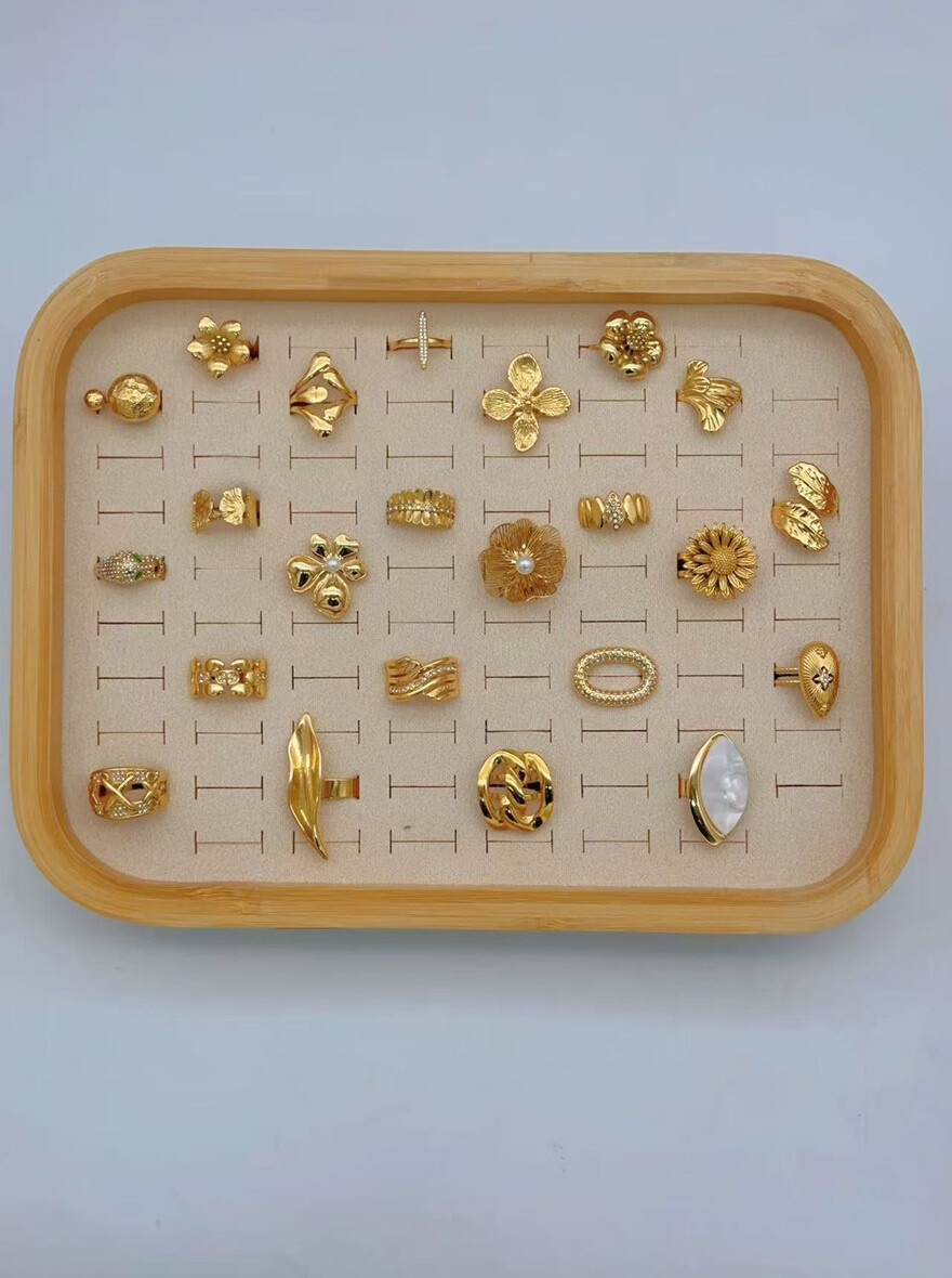 Großhändler Ella Ella - SET AUS 10 VERSTELLBAREN EDELSTAHLRINGEN
