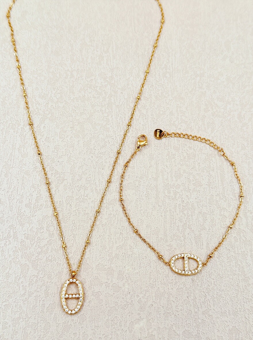 Mayorista Ella Ella - CONJUNTO DE JOYAS DE ACERO INOXIDABLE