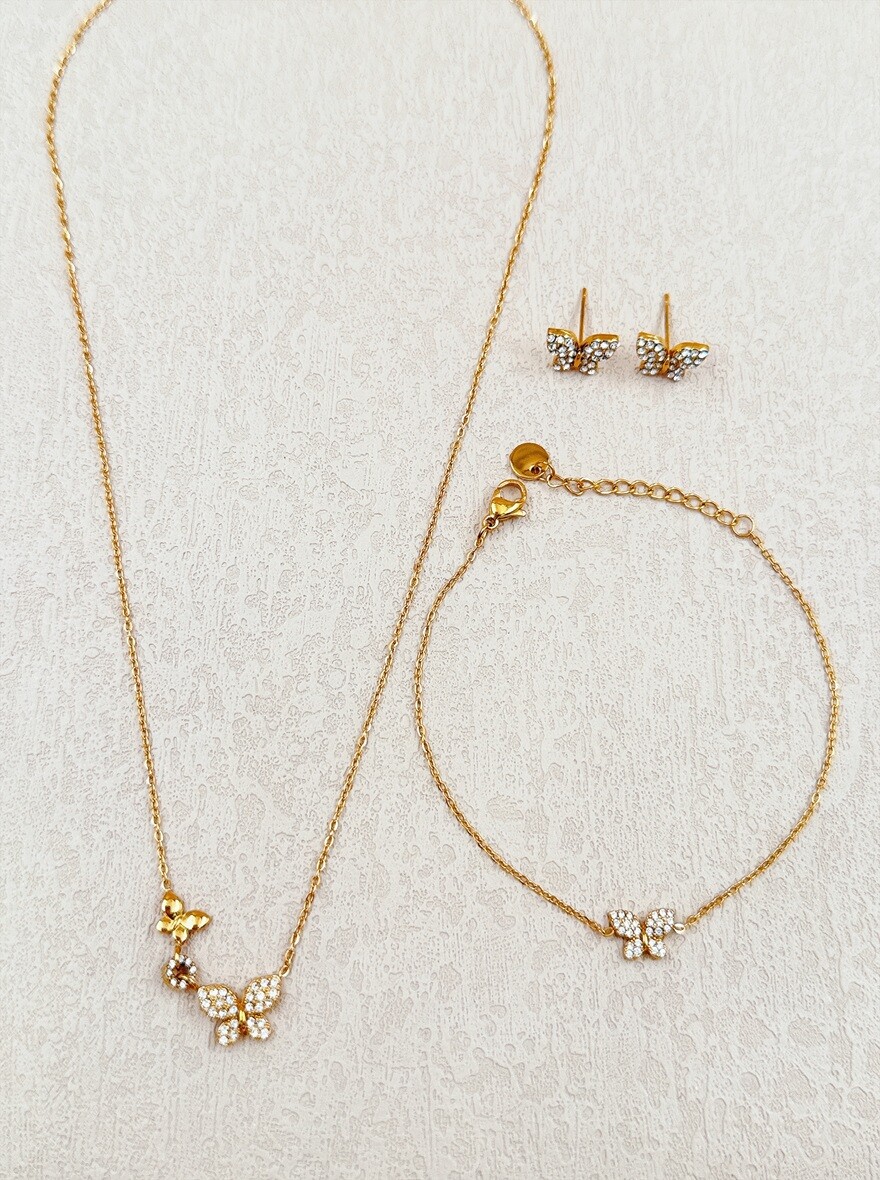 Mayorista Ella Ella - CONJUNTO DE JOYAS DE ACERO INOXIDABLE