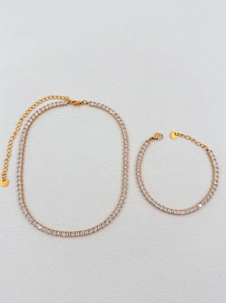Mayorista Ella Ella - CONJUNTO DE JOYAS DE ACERO INOXIDABLE