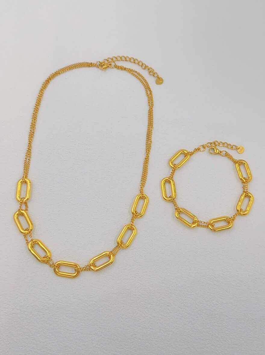 Grossiste Ella Ella - PARURE DE BIJOUX EN ACIER INOXYDABLE