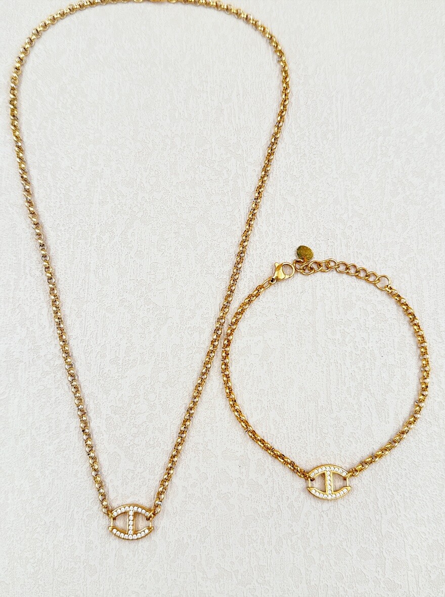 Mayorista Ella Ella - CONJUNTO DE JOYAS DE ACERO INOXIDABLE