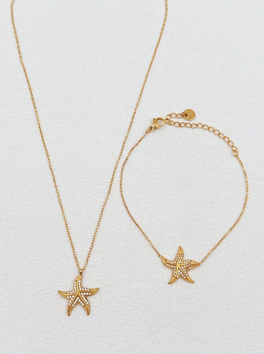 Mayorista Ella Ella - CONJUNTO DE JOYAS DE ACERO INOXIDABLE