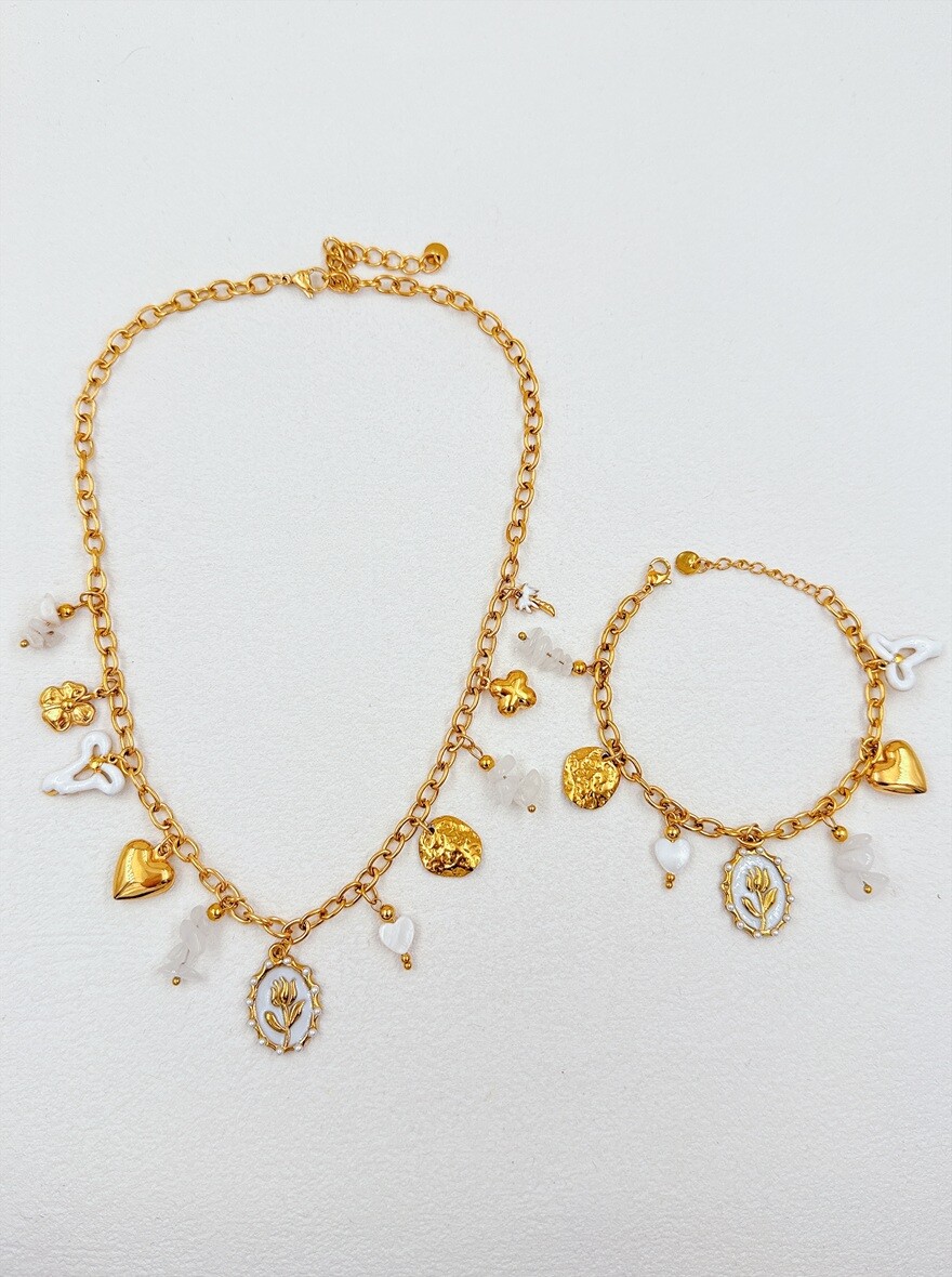 Mayorista Ella Ella - CONJUNTO DE JOYAS DE ACERO INOXIDABLE