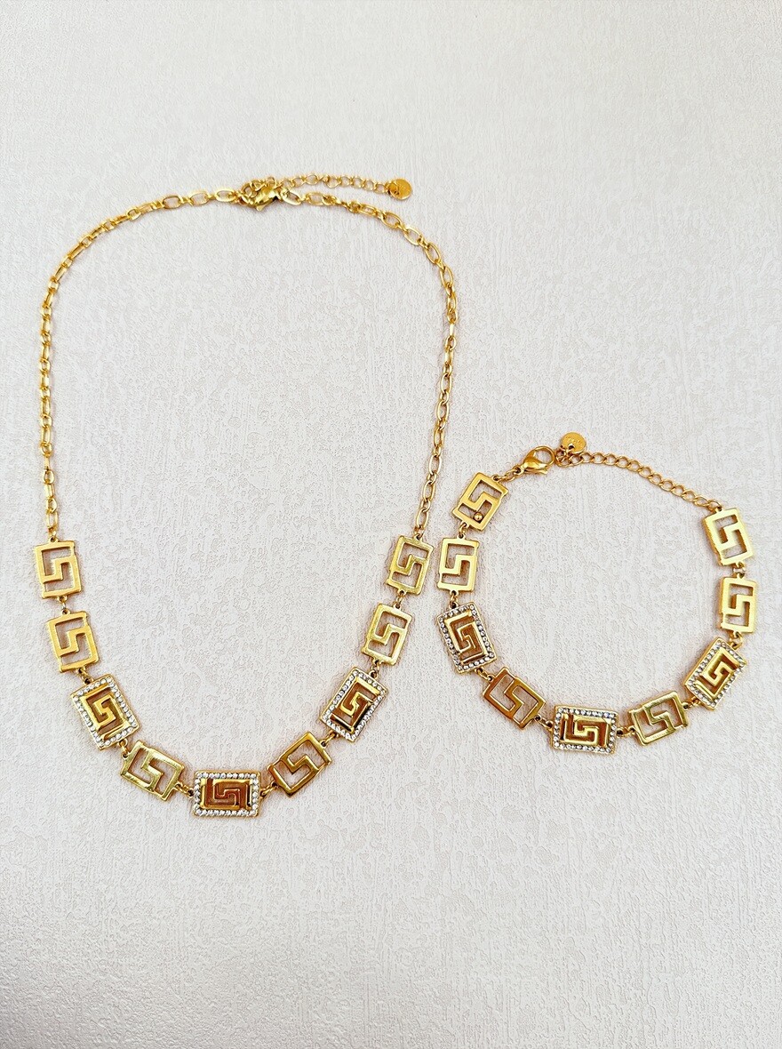 Mayorista Ella Ella - CONJUNTO DE JOYAS DE ACERO INOXIDABLE