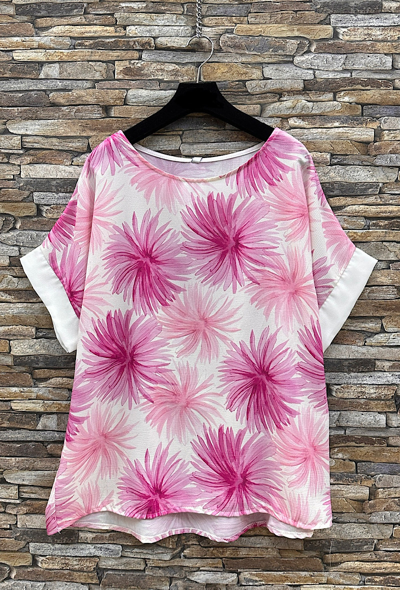Grossista Elle Style - Blusa MAISSANE fluida, stampata