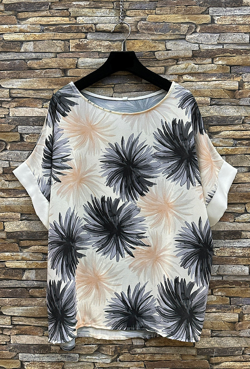 Grossista Elle Style - Blusa MAISSANE fluida, stampata