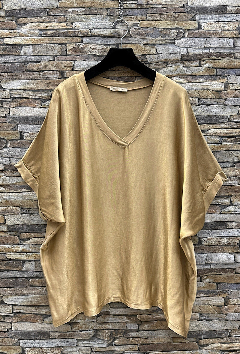 Grossista Elle Style - Blusa LIAMA, fluida e romantica, satinata nella parte anteriore.
