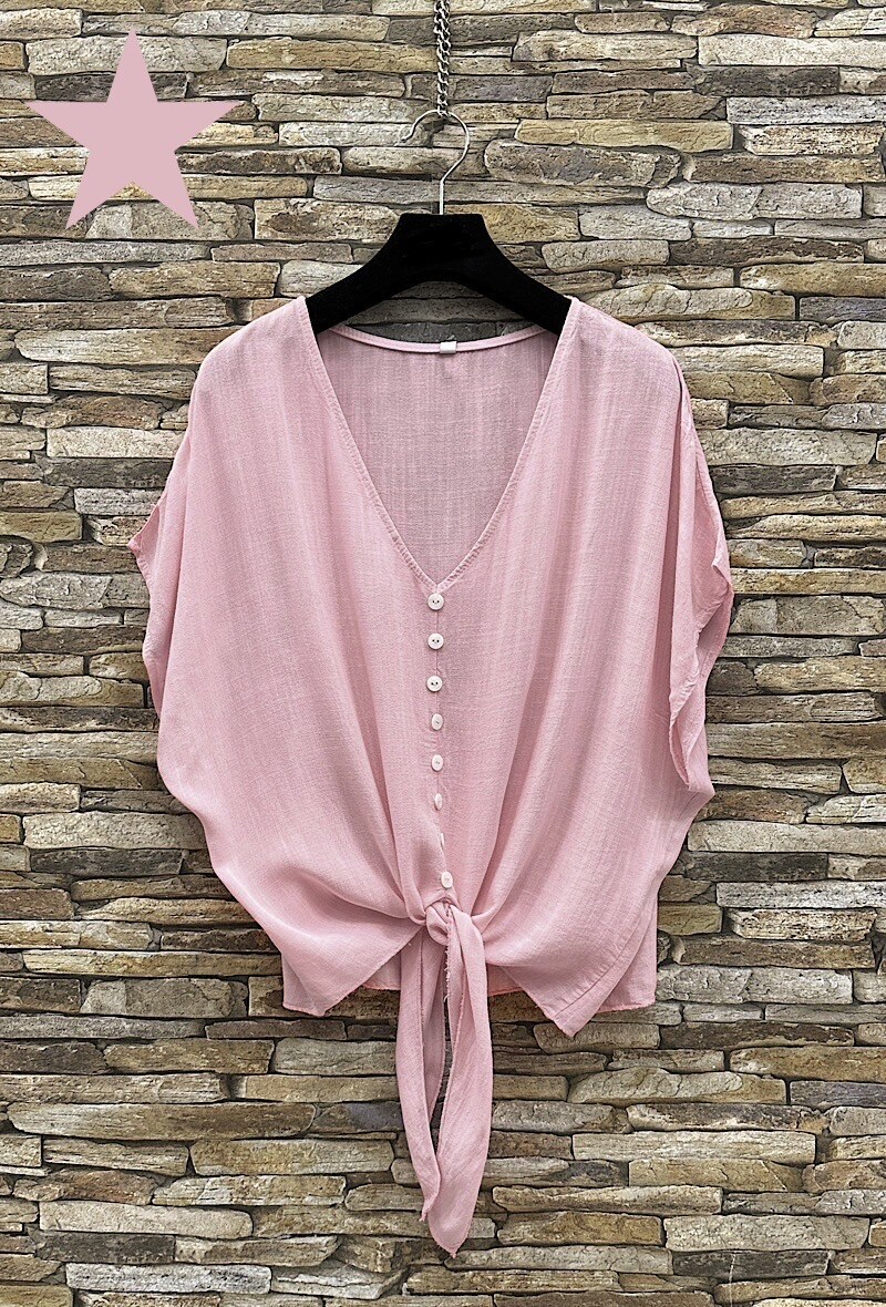 Grossista Elle Style - Blusa BILLIE fluida in viscosa, romantica con bottoni