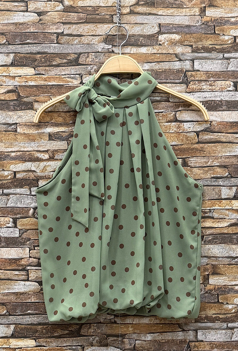 Mayorista Elle Style - Blusa ANAIS con cuello lavallière estampado, fluida y romántica, chic y a la moda con forro de viscosa