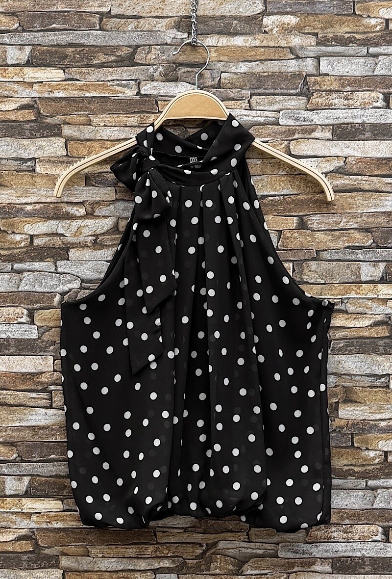 Grossiste Elle Style - Blouse ANAIS avec col lavallière imprimé, fluide et romantique, chic et tendance avec doublure en viscose