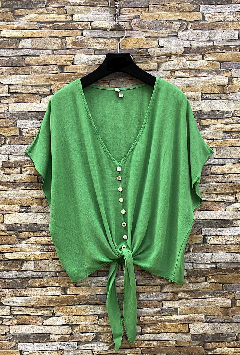 Mayorista Elle Style - Blusa BILLIE fluida de viscosa, romántica con botones