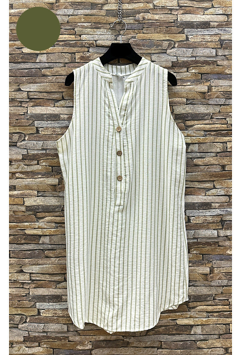 Mayorista Elle Style - Camisa KITTY larga y amplia con efecto lino en viscosa con botones bohemios