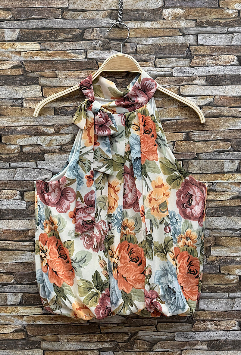 Mayorista Elle Style - Blusa ANAIS con cuello lavallière estampado, fluida y romántica, chic y a la moda con forro de viscosa