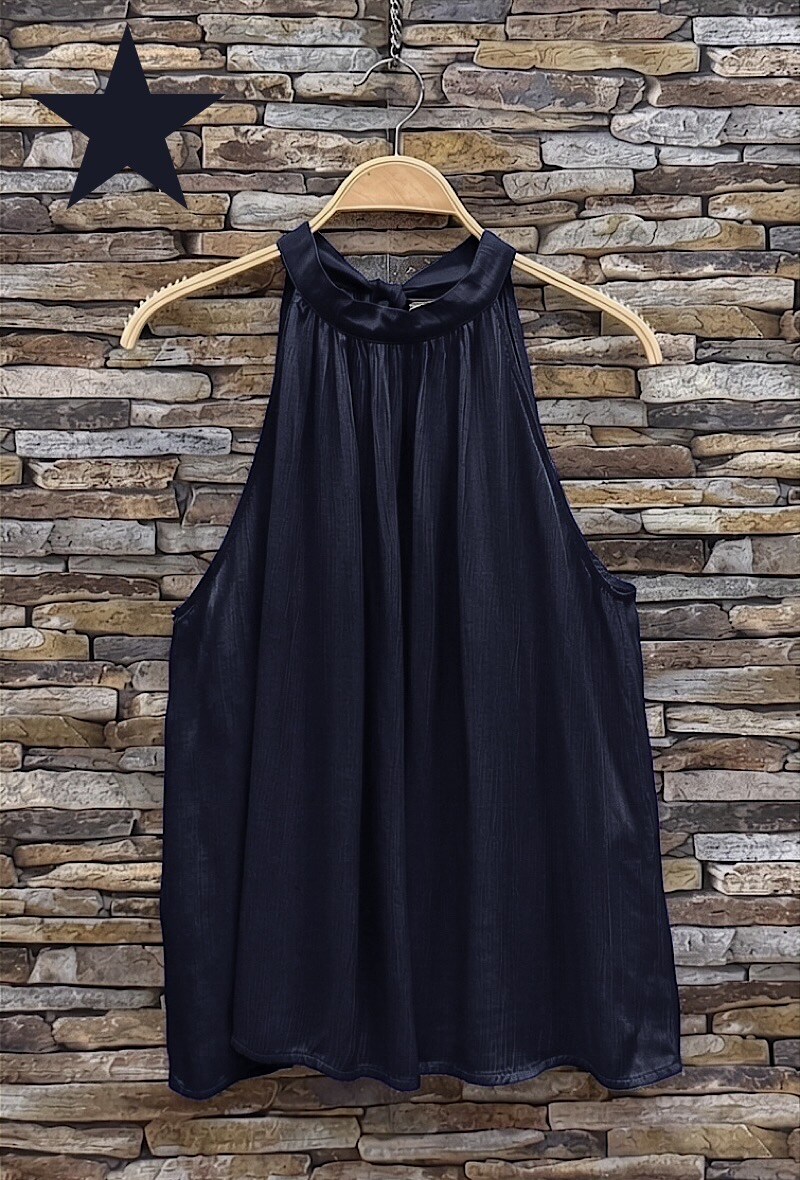 Grossista Elle Style - Blusa TAYLA in viscosa satinata, fluida e romantica, in raso