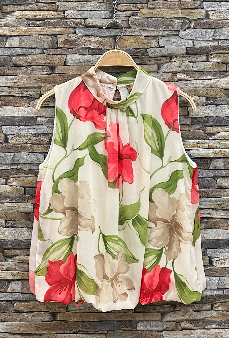 Grossiste Elle Style - Blouse ANNIE imprimée, fluide, romantique, chic, tendance, doublure viscose