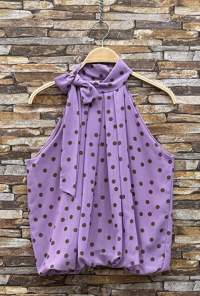 Grossiste Elle Style - Blouse ANAIS avec col lavallière imprimé, fluide et romantique, chic et tendance avec doublure en viscose
