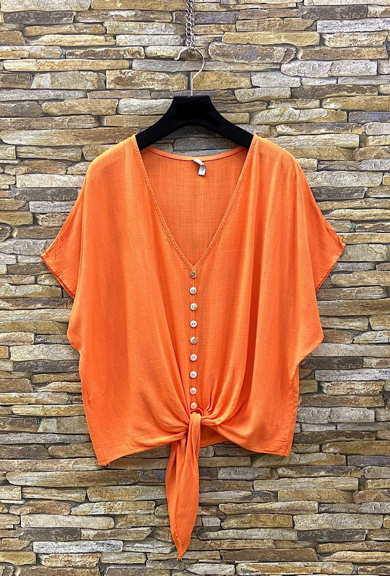 Grossista Elle Style - Blusa BILLIE fluida in viscosa, romantica con bottoni