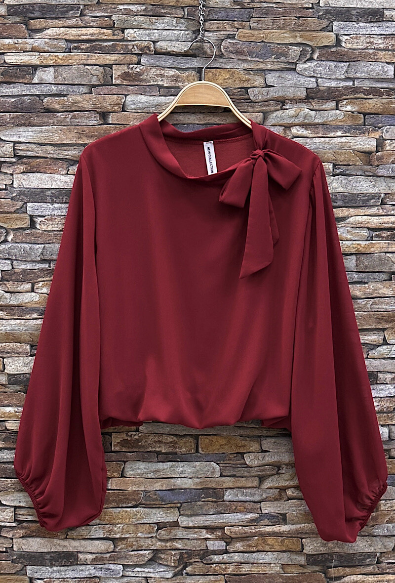 Großhändler Elle Style - ANIELLA-Bluse, romantisch, schick, trendige fließende Ärmel, Viskosefutter