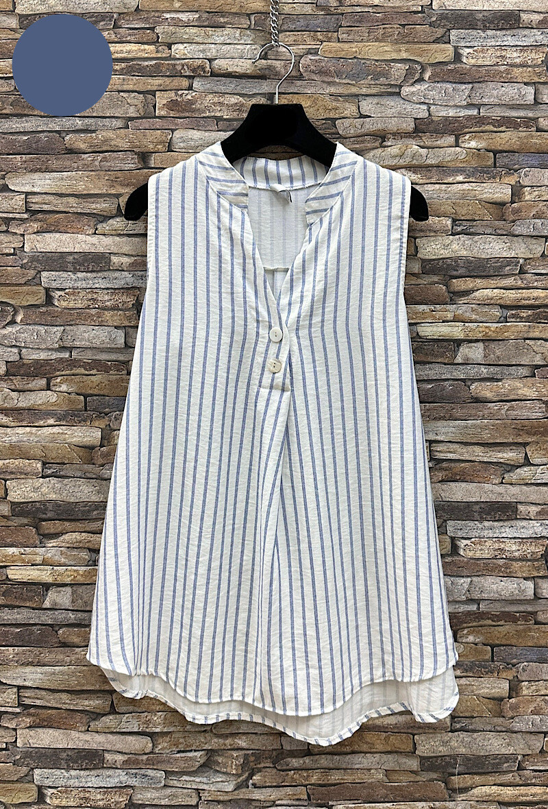 Mayorista Elle Style - Top ARIELLA efecto lino con botones, fluido y bohemio