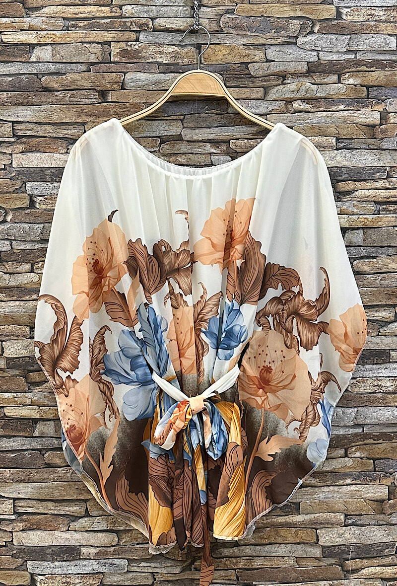 Großhändler Elle Style - Maries Bluse, mit Viskose ausgedrucktem Falten gedruckt