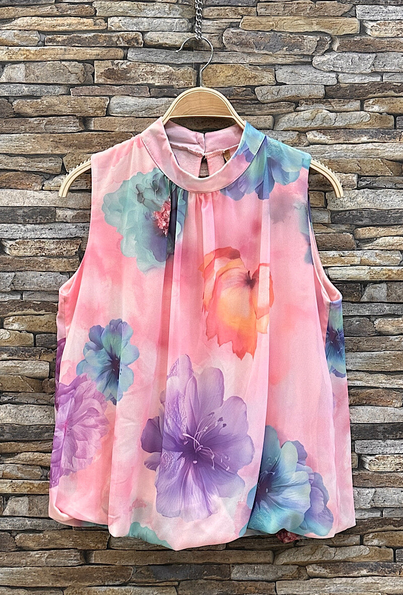 Grossiste Elle Style - Blouse ANNIE imprimée, fluide, romantique, chic, tendance, doublure viscose