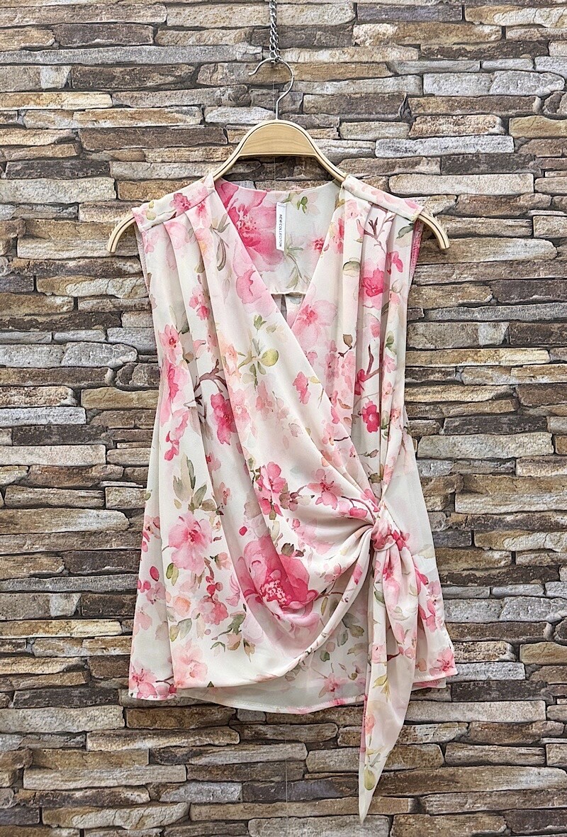 Mayorista Elle Style - Blusa HALARA estampada en voile fluido, chic y romántica