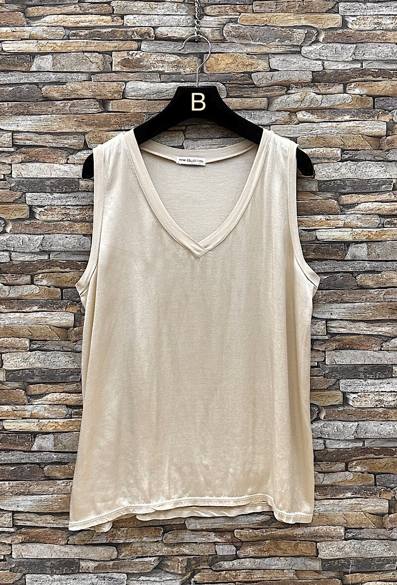Grossista Elle Style - Top AMARA, fluido e romantico, satinato effetto seta sul davanti.
