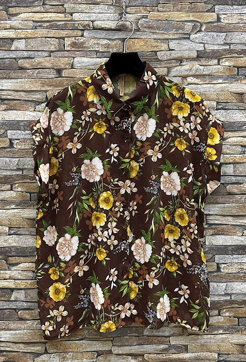 Mayorista Elle Style - JESSICA Blusa elegante. Patrón. Botonadura oculta con bajo tapeta.