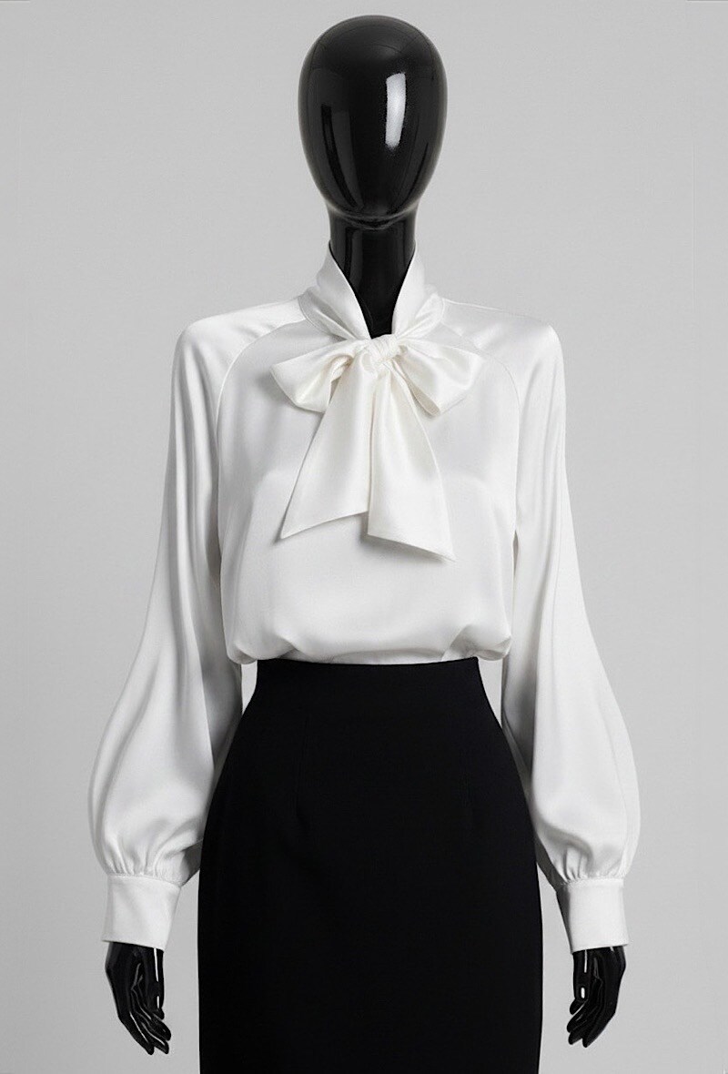 Mayorista Elle Style - Blusa SEYLLIA de satén. Romántica y Chic. Fluida y a la moda