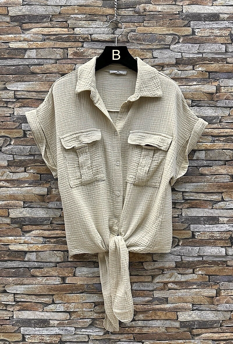 Mayorista Elle Style - Camisa DENITSA en gasa de algodón.