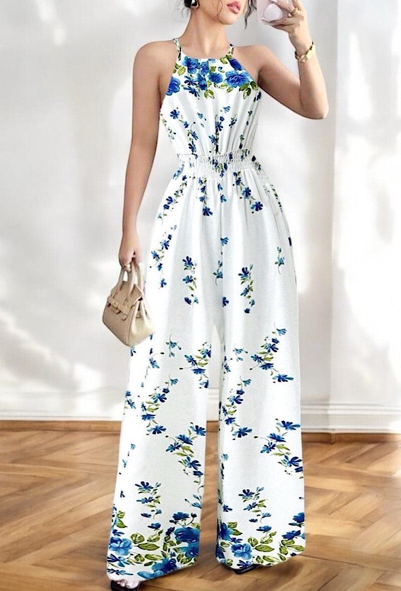 Grossista Elle Style - Abito CARINA molto fluido, stampato con spacco davanti, romantico, elegante e alla moda